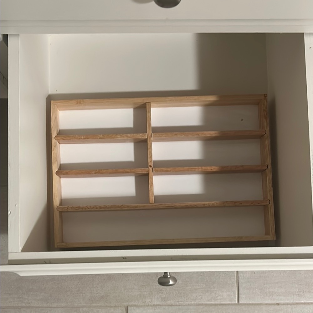 Bamboo Drawer Organizer - kitchen silverware or bathroom makeup. 17.5” x 11.75” - Picture 2 of 3